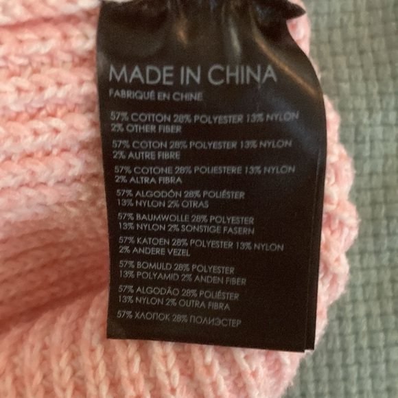 Club Monaco / Ralph Lauren Pink Salmon Crew Neck Sweater Knit Medium Like New - Picture 5 of 11